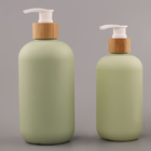 500ml Plastic Lotion pump bottles with bamboo Pump Customized