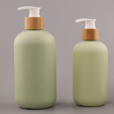 500ml Plastic Lotion pump bottles with bamboo Pump Customized