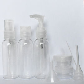 Reusable Toiletry Bottle Set For Girls , Liquid Shampoo Bottle Travel Kit