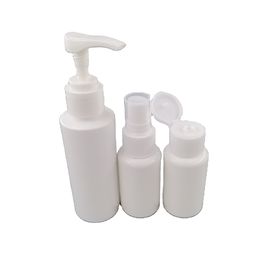 White Reusable Travel Lotion Container Set , Durable 30ml Travel Bottles