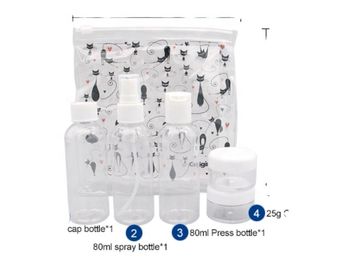 Leak Proof Go Travel Kit Empty Bottles , Reusable Travel Size Liquid Bottles