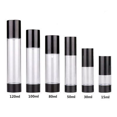 Screen Printing Airless Skin Care Pump Bottle 15ml 30ml 50ml