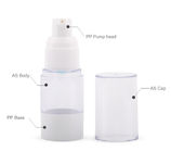 15ml 30ml 50ml Plastic Airless Bottle For Cosmetic Packaging