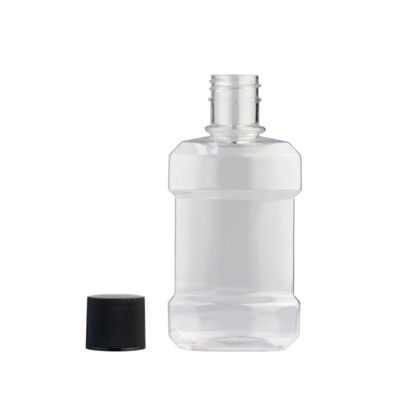 Clear Mouthwash 180ml Pump Dispenser Bottle Plastic Pet Food Grade Material