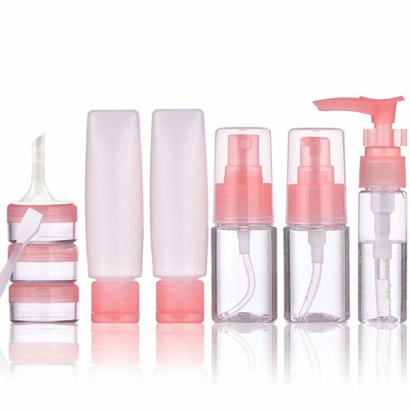 Clear Mini Travel Set Containers , Skin Care Lotion Travel Size Plastic Bottles
