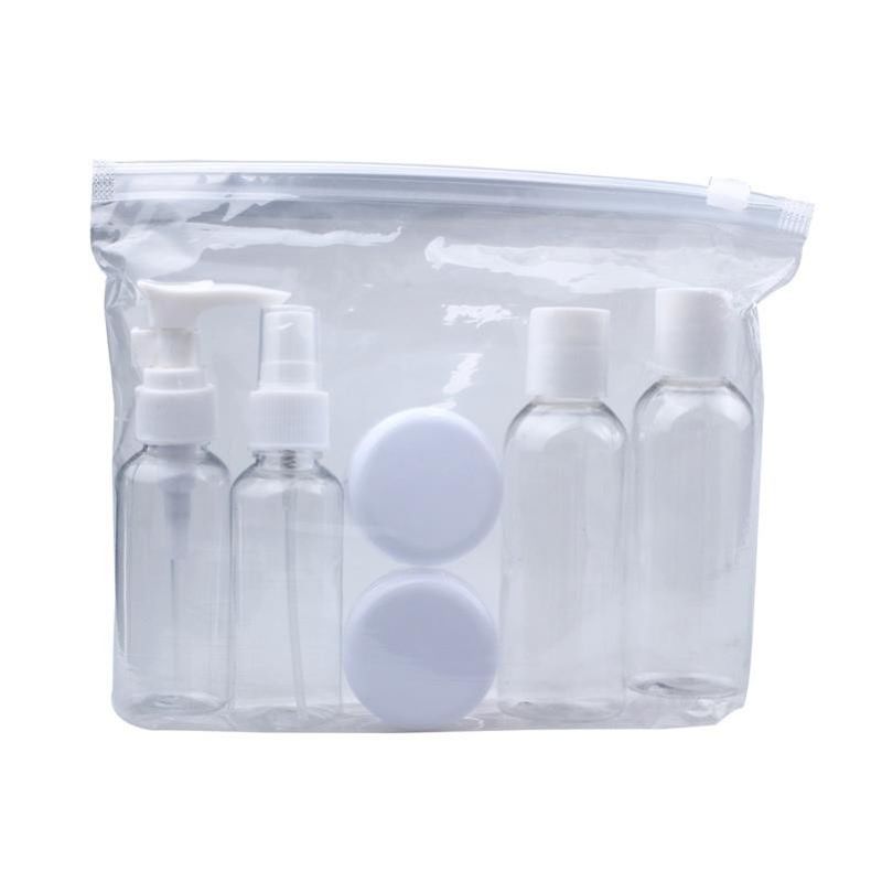 Cosmetic Transparent pump Travel Bottle Set 6 Pcs Portable Points Bottling