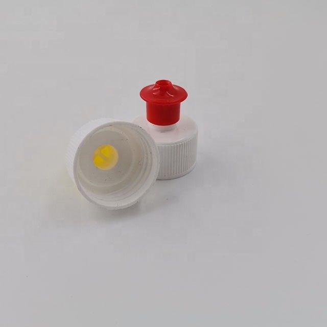 Screw Pull Push Sports 28mm Plastic Bottle Caps For Shampoo Bottle