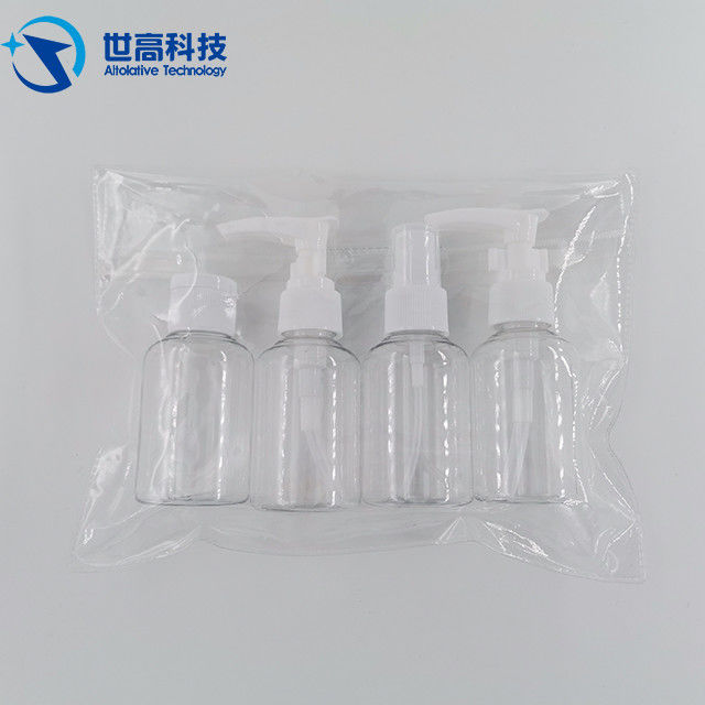 Pump Sprayer Clear Travel Bottles , Make Up Repeated Use Travel Container Set