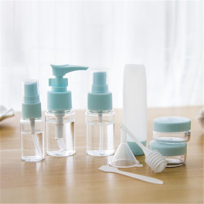 Small Refillable Empty Bottle Travel Kit , 9 Pcs Leak Proof Travel Bottles